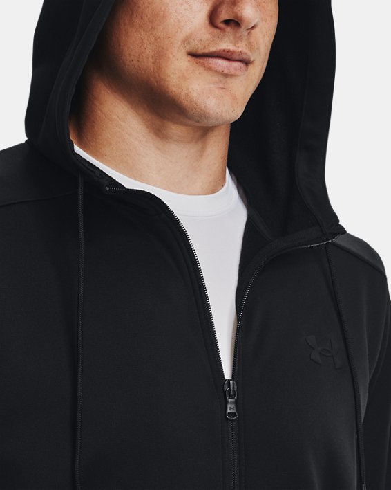 Men's Armour Fleece® Full-Zip Hoodie, Black, pdpMainDesktop image number 6